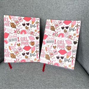 Girl Power 2 journals‎ for girls, 8”x6” NEW